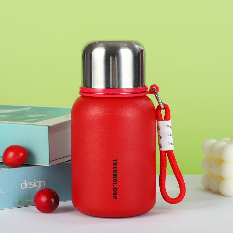 1pc Cute Student Thermos | 316 Stainless Steel, Matte Finish, Ideal for Outdoor Sports, Travel, and Home Use