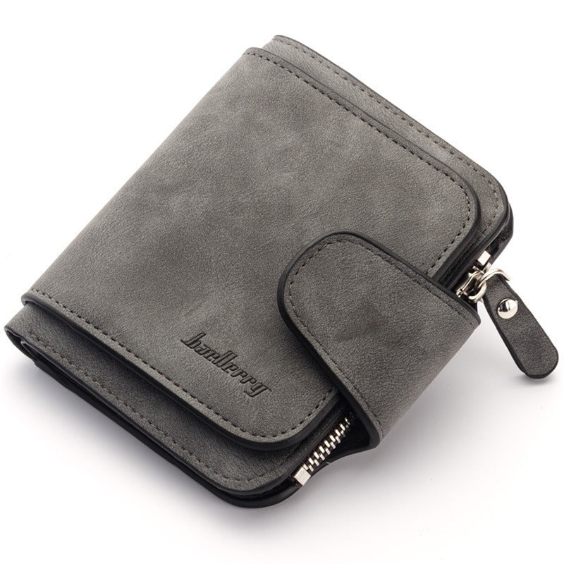 Baellerry Women's Korean Style Short Wallet - Compact Tri-Fold Zipper Coin Purse & Card Holder with Multi-Slot, Nylon Wallet Suitable for Cash, Credit Cards,, for Everyday Use,, Travel, Wholesale Orders