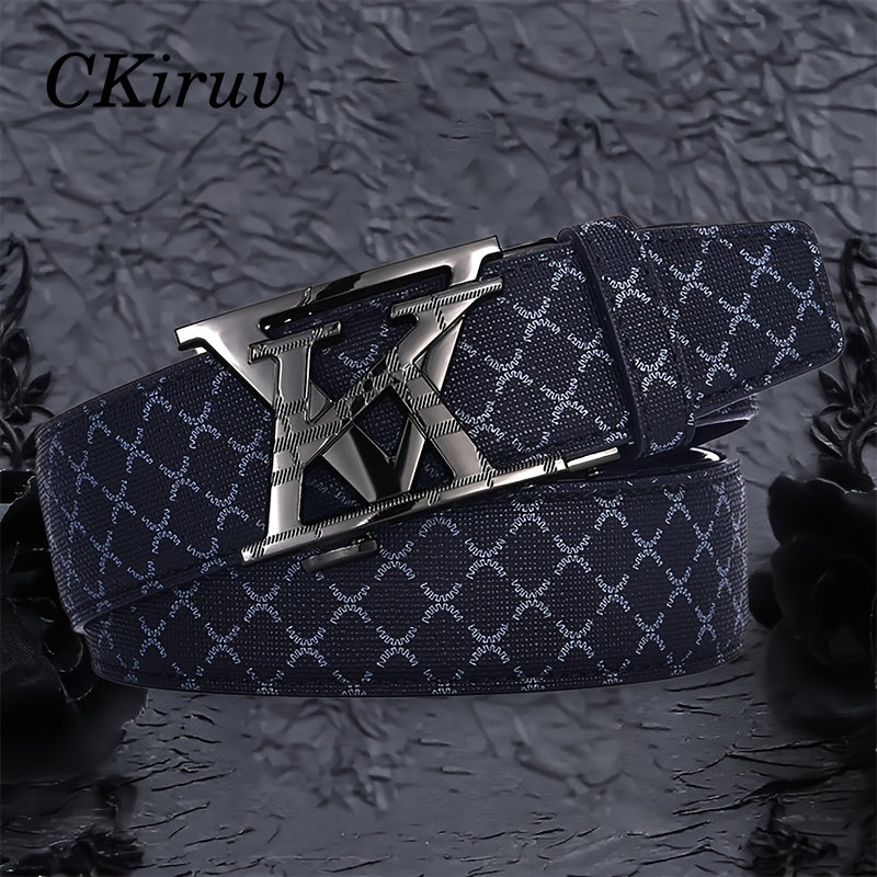 2pcs Unisex Luxury Automatic Buckle Belt | Luxurious Solid Color Alloy Buckle, Outstanding Texture, Wrinkle Resistant and Durable, Adjustable, Suitable for Business, Formal, Weddings, Casual Wear, Ideal Gift for Husbands and