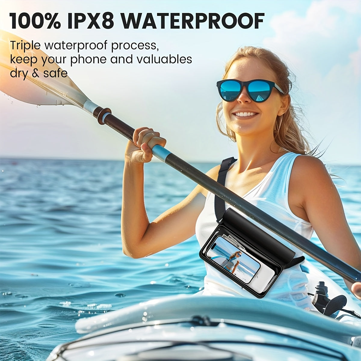NIVEAYA Beach Belt Bag Pouch For Phone Passport Waterproof