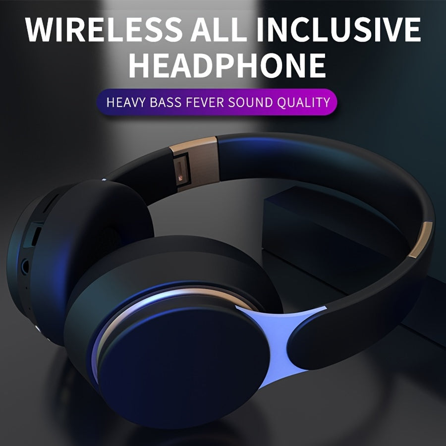 Wireless Over-Ear Headphones With Built-In Mic For PC Tablet Smartphone