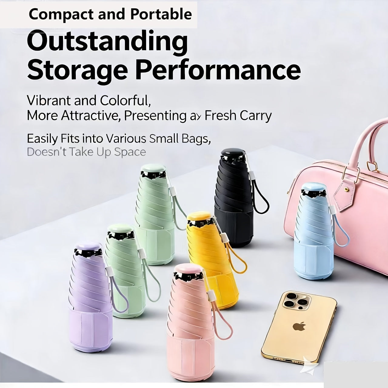 Portable Folding Umbrella Lightweight Sun Protection For Daily Outings