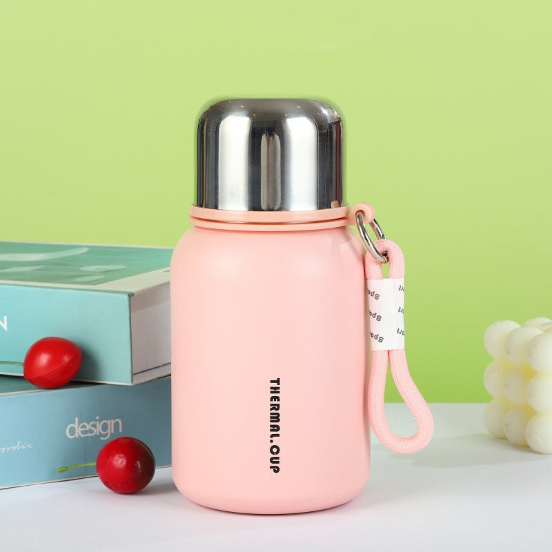 1pc Cute Student Thermos | 316 Stainless Steel, Matte Finish, Ideal for Outdoor Sports, Travel, and Home Use