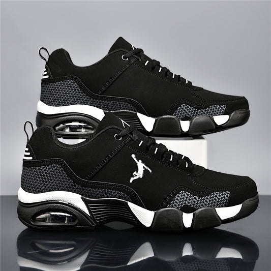 Men'S Casual Sneakers with Cushioning - Comfortable PU Upper, Low-Top Design, Available in Lace-Up And Slip-On Styles, MD Sole Ideal for Year-Round Outdoor Running - Modern Sports Footwear with Fabric Lining