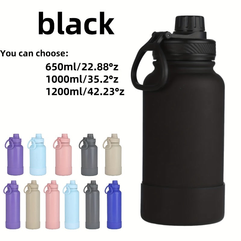 1pc Outdoor Stainless Steel Insulated Space Pot, Large Capacity Dual-purpose Anti Slip Cup Cover for Both Cooling and Heating, Leak Proof and Easy to Carry, Suitable for Gym, Outdoor, Office, and Travel. Stainless Steel Vacuu