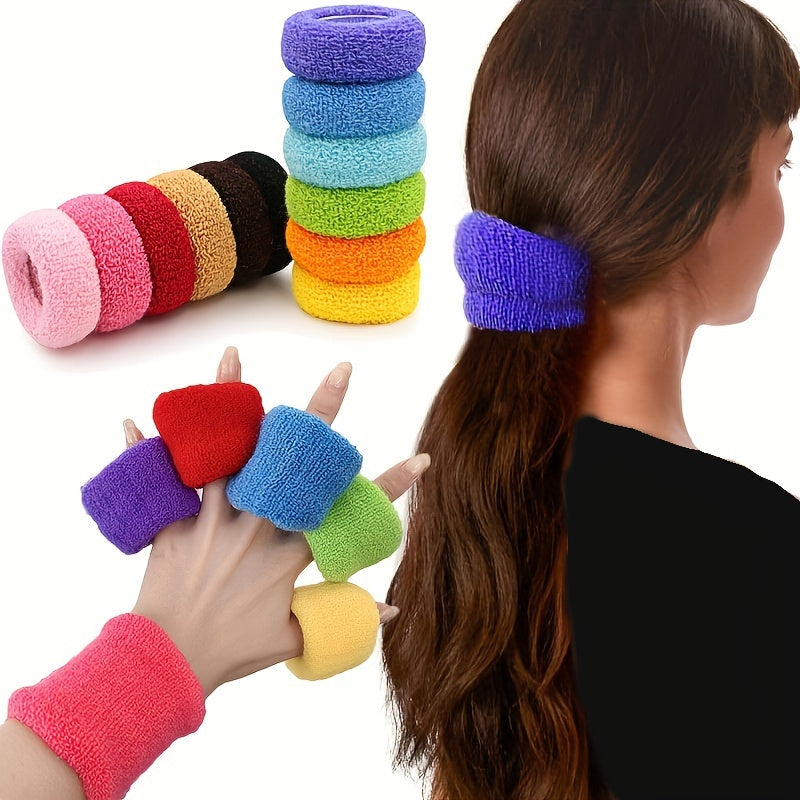 72pcs in 6 Bags of Stylish And Charming Candy-Colored Hair Loops, Designed for Thick Hair Without Causing Damage Or Tangling, Perfect for High Ponytail Styling