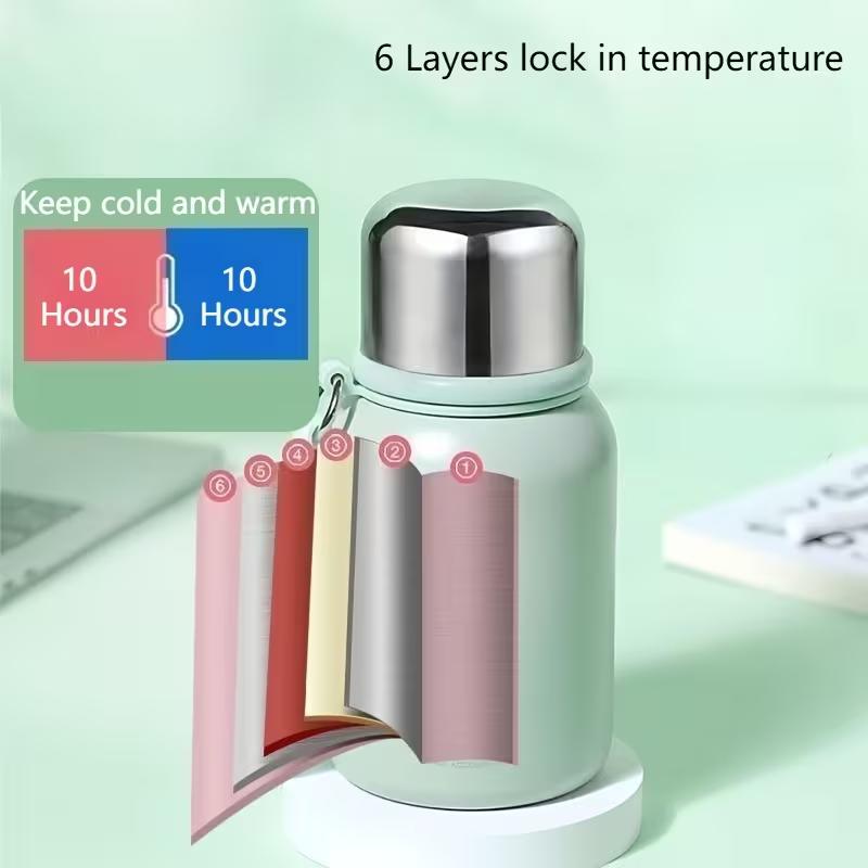 1pc Cute Student Thermos | 316 Stainless Steel, Matte Finish, Ideal for Outdoor Sports, Travel, and Home Use