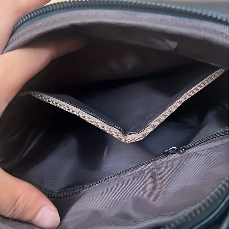 WEIXIER Plus Size New Shoulder Messenger Bag, Capable of Accommodating an 11-Inch Tablet, Men'S Vertical Handheld Business Bag Made of Retro, Casual Bag for Men Featuring Multiple Card Slots, Suitable for Daily Commuting for