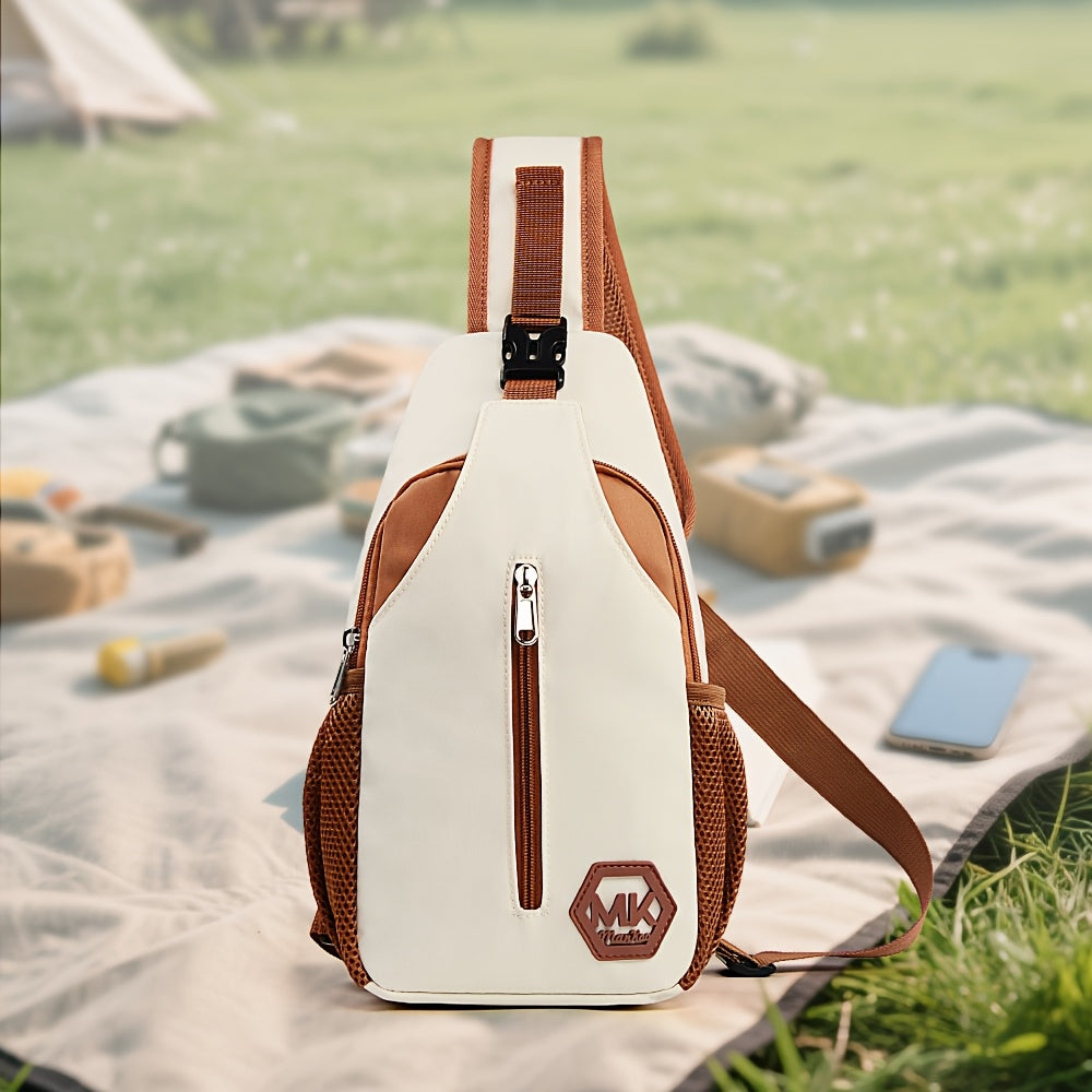 A New Stylish Men'S Crossbody Bag, Compact Shoulder Backpack for Outings, Mobile Phone Carrier, Trendy And Lightweight Casual Sports Bag for Men, Also Suitable for Women