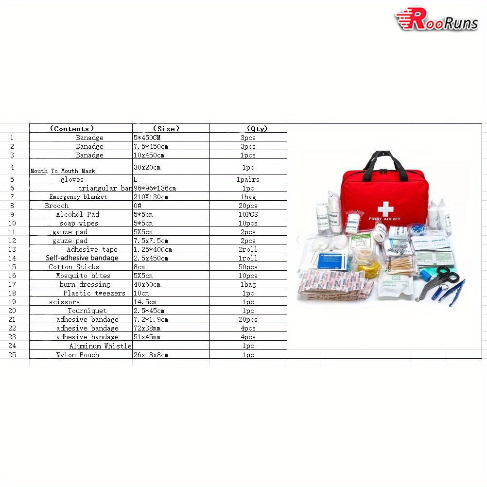 ROORUNS Portable Emergency Survival Kits For Camping And Hiking