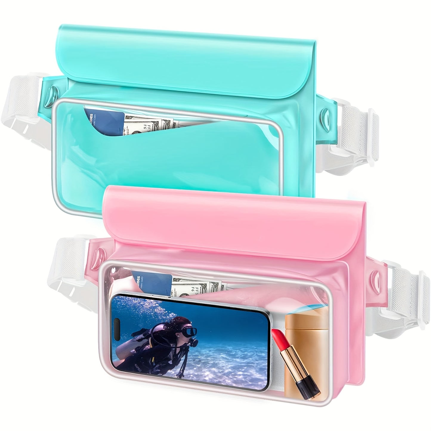 NIVEAYA Beach Belt Bag Pouch For Phone Passport Waterproof