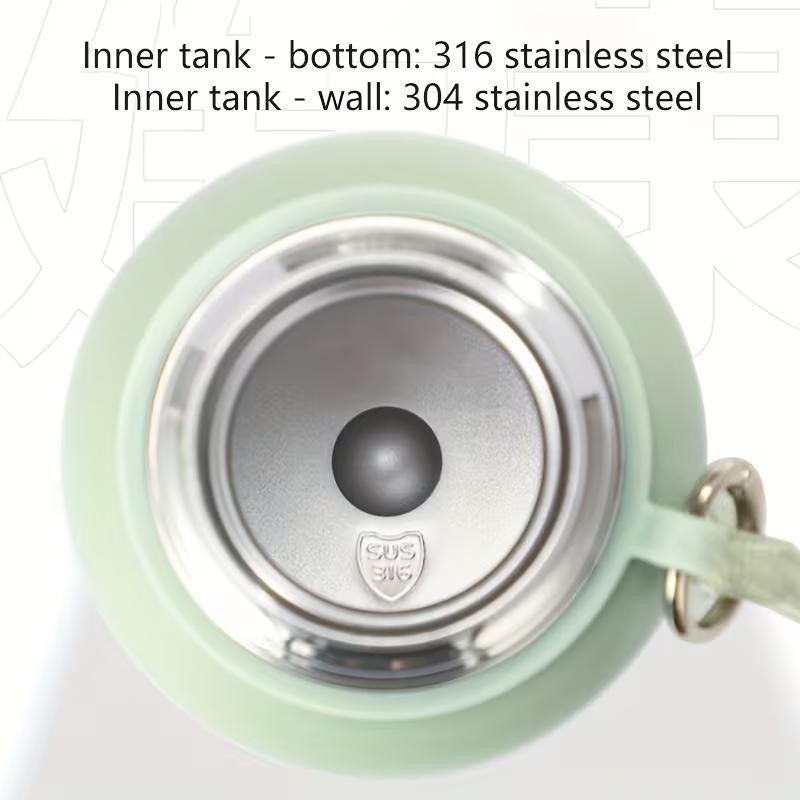 1pc Cute Student Thermos | 316 Stainless Steel, Matte Finish, Ideal for Outdoor Sports, Travel, and Home Use