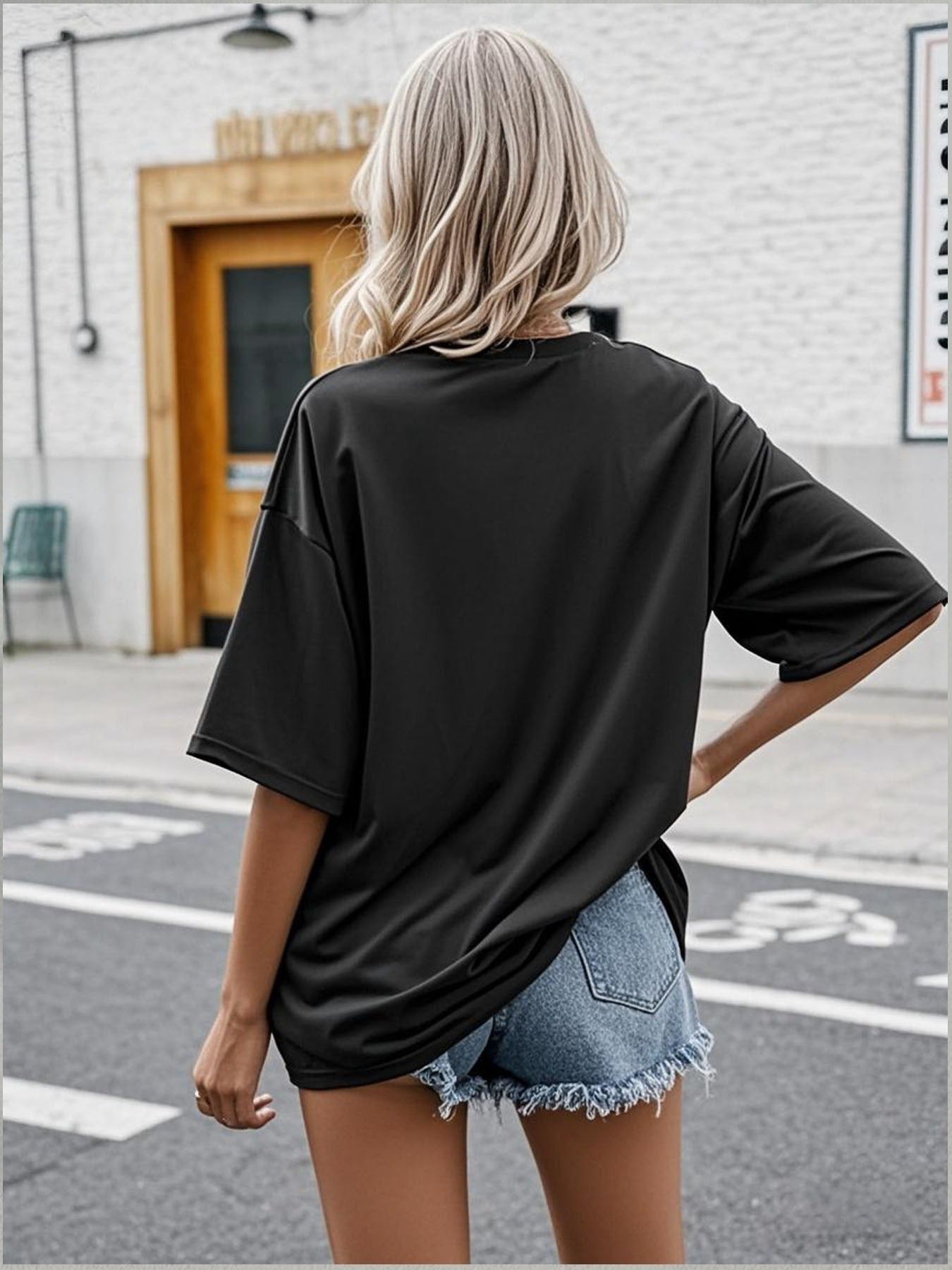 Cotton Crew Neck T Shirt Set Three Piece For Women