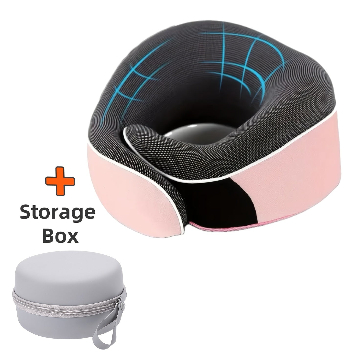 Ergonomic U Shaped Travel Pillow Polyurethane Foam With Storage Box