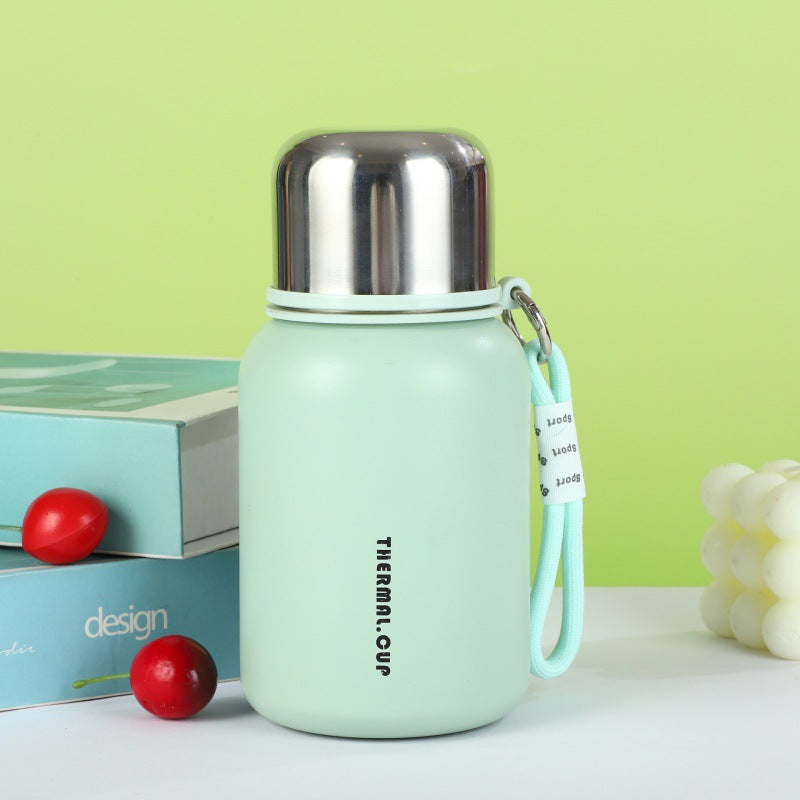 1pc Cute Student Thermos | 316 Stainless Steel, Matte Finish, Ideal for Outdoor Sports, Travel, and Home Use