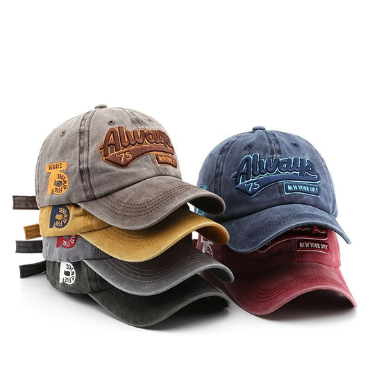 6pcs Adjustable Baseball Cap with Letters, Breathable, Stylish Outdoor Sunscreen Hat, Suitable for Hiking And Traveling, Sun-blocking Baseball Cap, Different Color Combinations, Essential for Travel | Men's Hat | Multi-functi