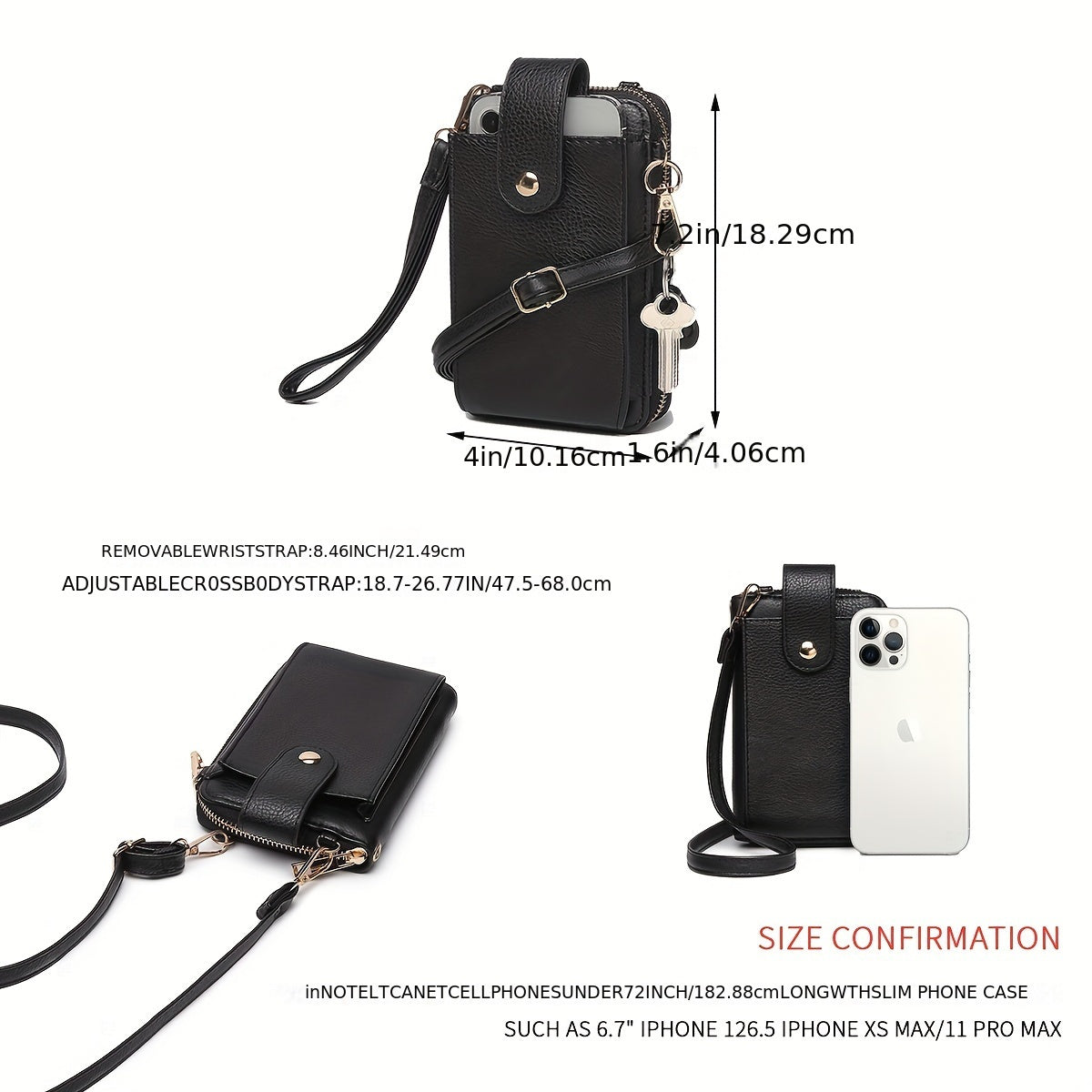 Women's Crossbody Handbag with Phone Wallet and Credit Card Slots
