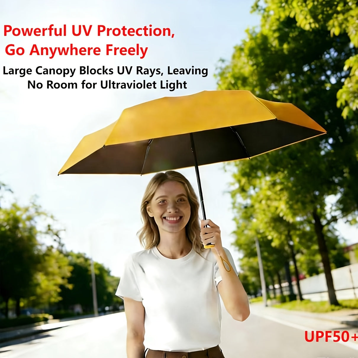 Portable Folding Umbrella Lightweight Sun Protection For Daily Outings