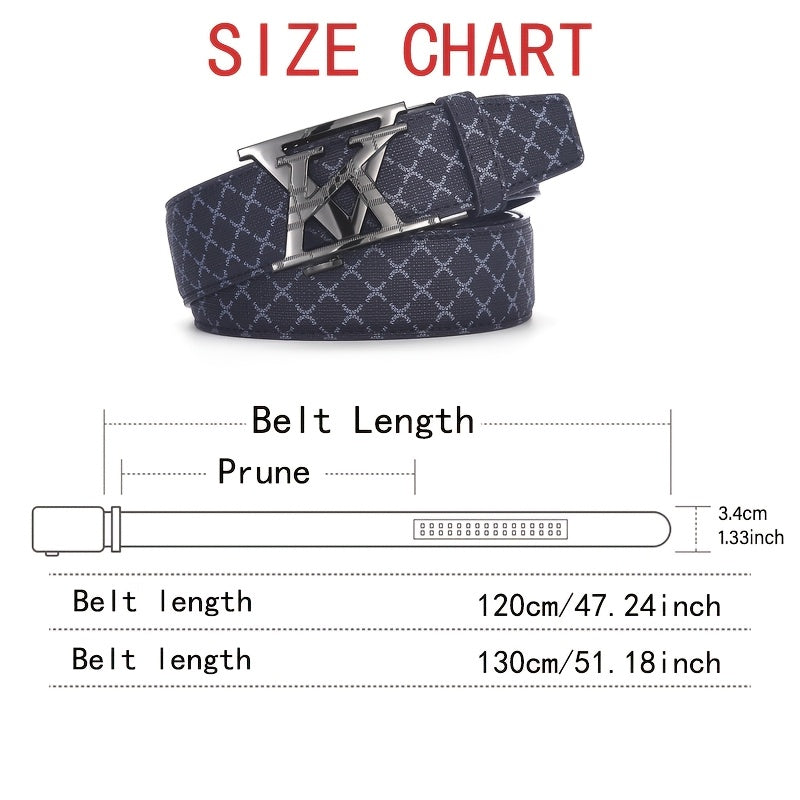 2pcs Unisex Luxury Automatic Buckle Belt | Luxurious Solid Color Alloy Buckle, Outstanding Texture, Wrinkle Resistant and Durable, Adjustable, Suitable for Business, Formal, Weddings, Casual Wear, Ideal Gift for Husbands and