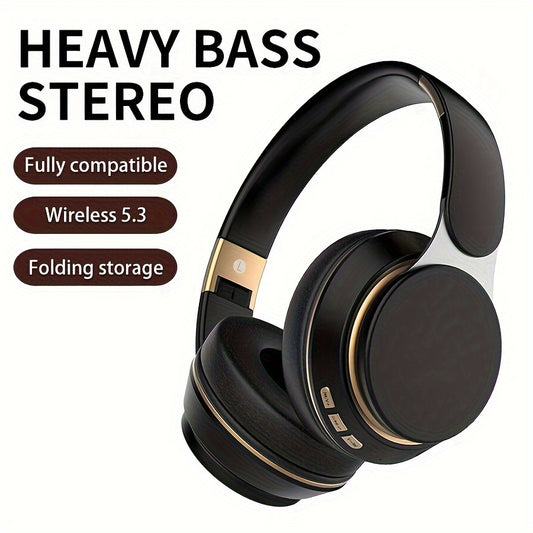 Wireless Over-Ear Headphones With Built-In Mic For PC Tablet Smartphone