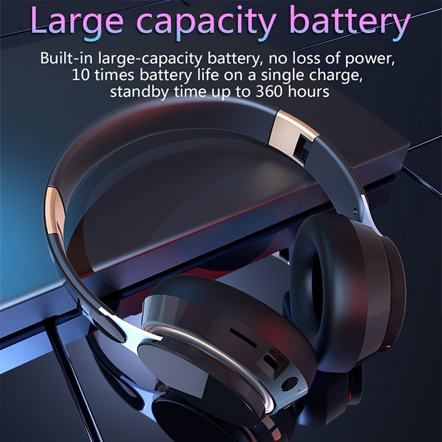 Wireless Over-Ear Headphones With Built-In Mic For PC Tablet Smartphone