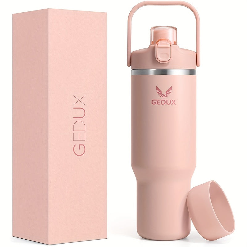 40oz (nearly 1L) Ultra Large Capacity, 304 Food Grade Stainless Steel, Leak Proof And Anti Drop Silicone Boots, Bucket Lid Suitable for Office Desk Placement, Essential for Fitness Enthusiasts, Office Workers, And Travelers!
