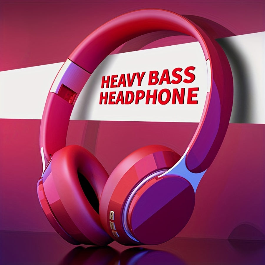 Wireless Over-Ear Headphones With Built-In Mic For PC Tablet Smartphone