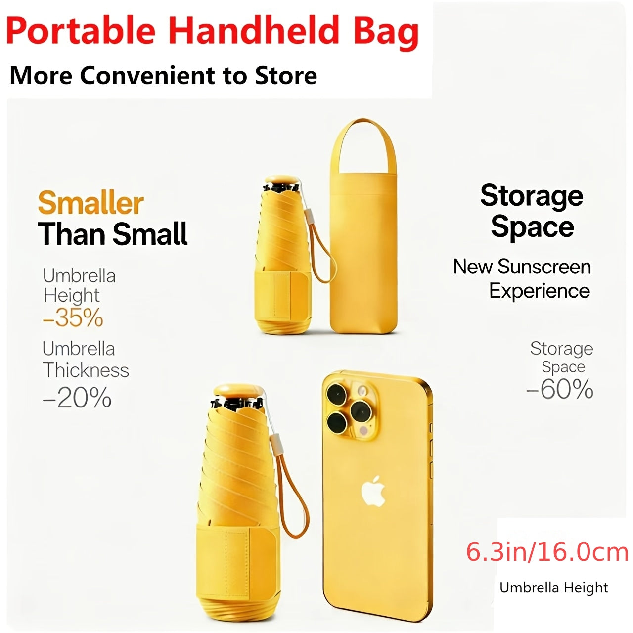 Portable Folding Umbrella Lightweight Sun Protection For Daily Outings