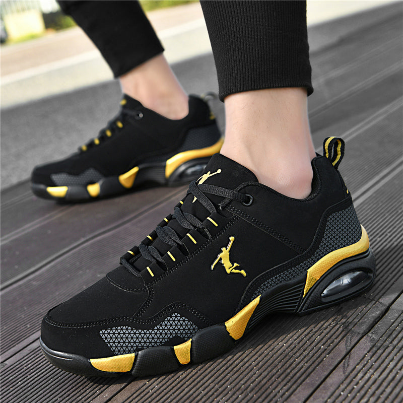 Men'S Casual Sneakers with Cushioning - Comfortable PU Upper, Low-Top Design, Available in Lace-Up And Slip-On Styles, MD Sole Ideal for Year-Round Outdoor Running - Modern Sports Footwear with Fabric Lining
