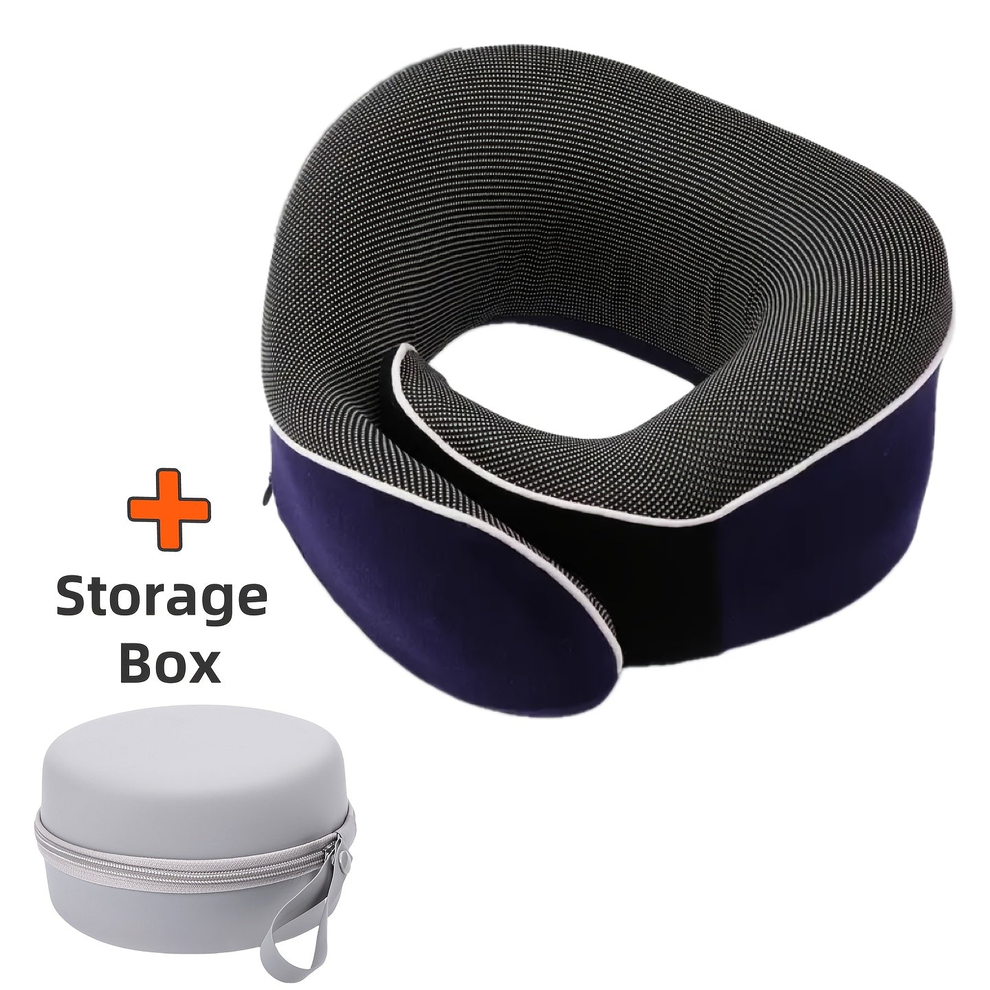 Ergonomic U Shaped Travel Pillow Polyurethane Foam With Storage Box