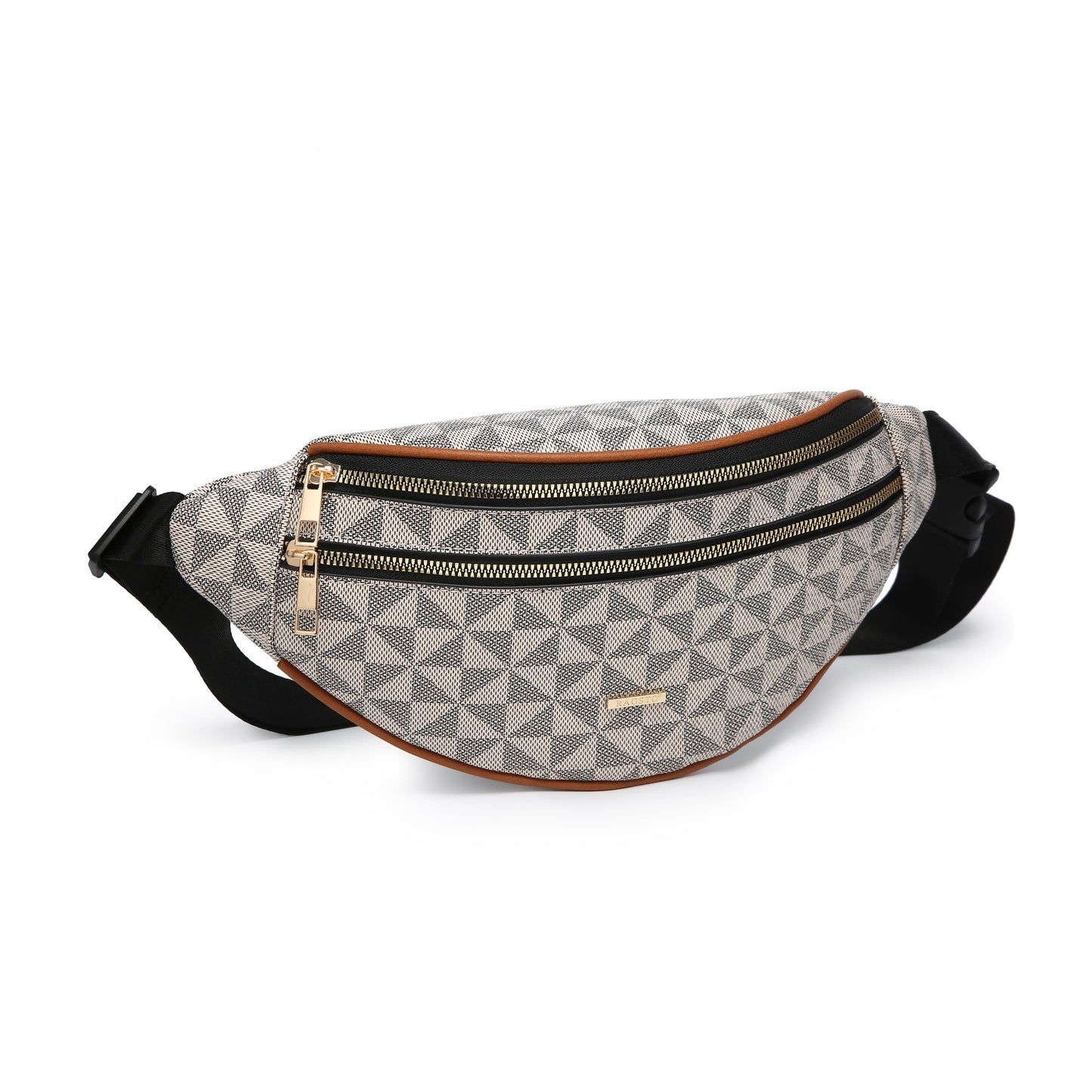 RAGSTO Waist Belt Bag With Adjustable Strap And Golden Hardware