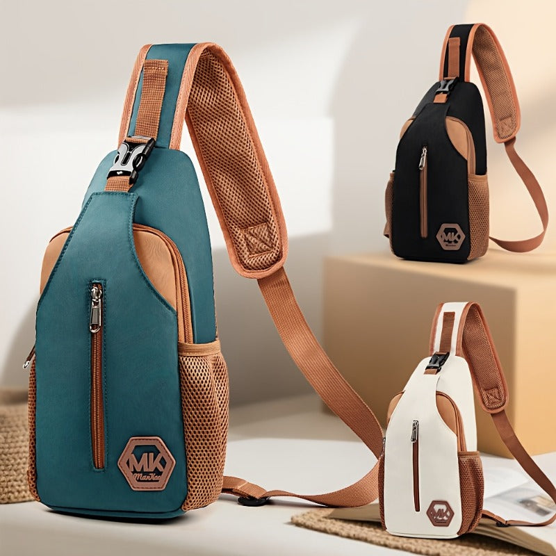 A New Stylish Men'S Crossbody Bag, Compact Shoulder Backpack for Outings, Mobile Phone Carrier, Trendy And Lightweight Casual Sports Bag for Men, Also Suitable for Women