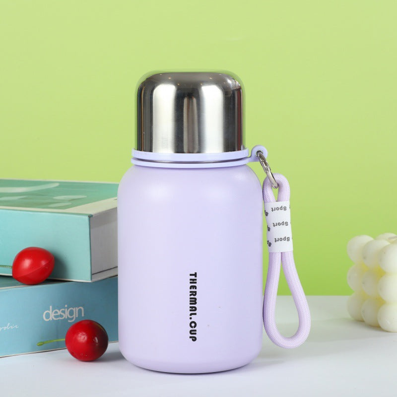1pc Cute Student Thermos | 316 Stainless Steel, Matte Finish, Ideal for Outdoor Sports, Travel, and Home Use