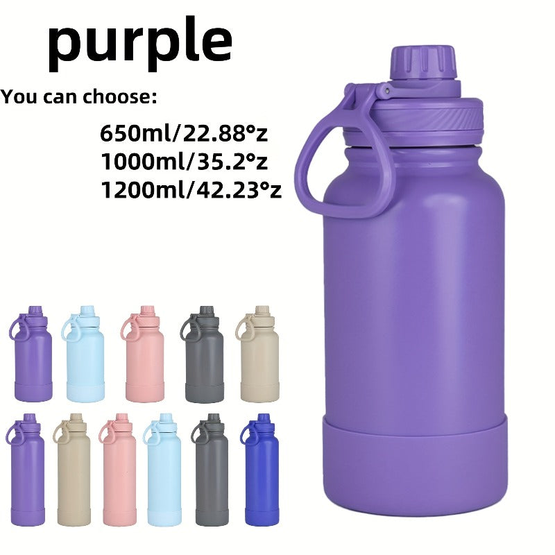 1pc Outdoor Stainless Steel Insulated Space Pot, Large Capacity Dual-purpose Anti Slip Cup Cover for Both Cooling and Heating, Leak Proof and Easy to Carry, Suitable for Gym, Outdoor, Office, and Travel. Stainless Steel Vacuu
