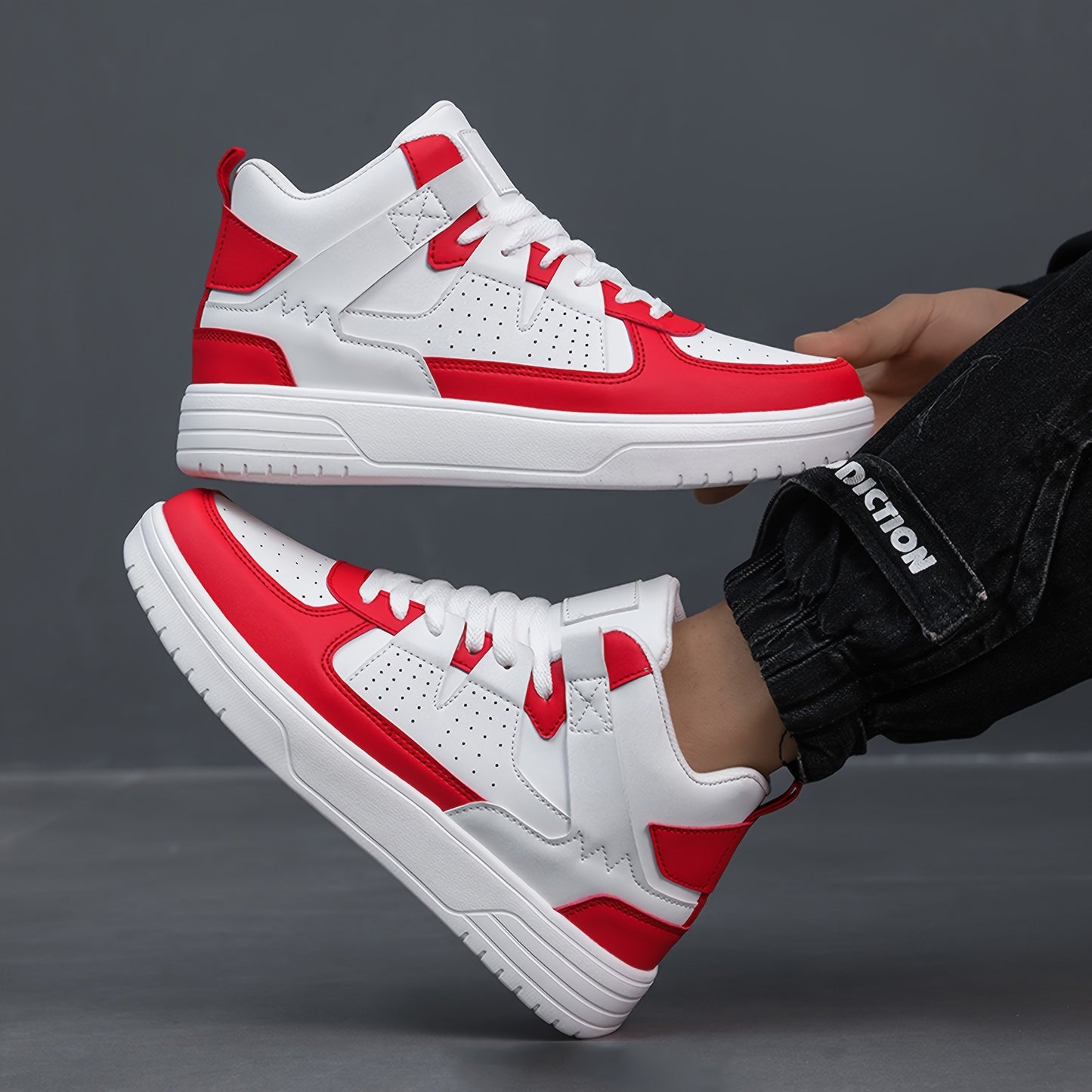 [Sneakers] Stylish And Lightweight High-Top Basketball Shoes for Men, Designed for Outdoor Versatility And Available in Larger Sizes
