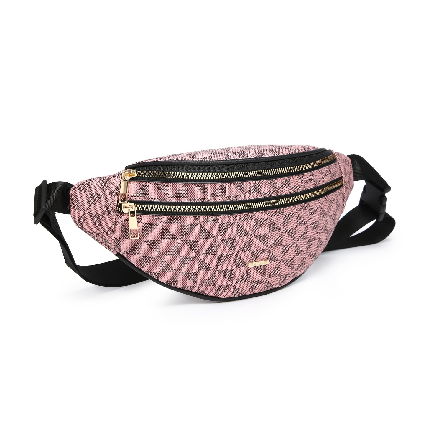 RAGSTO Waist Belt Bag With Adjustable Strap And Golden Hardware