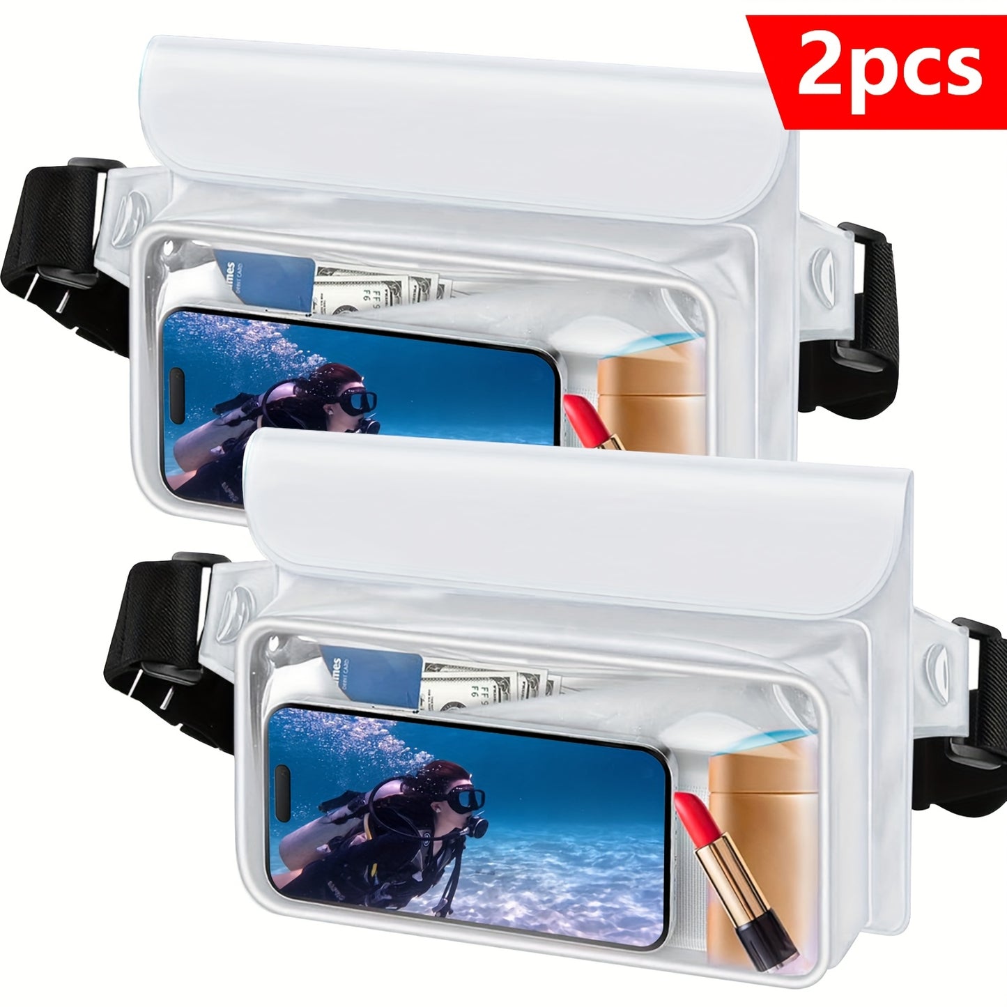 NIVEAYA Beach Belt Bag Pouch For Phone Passport Waterproof