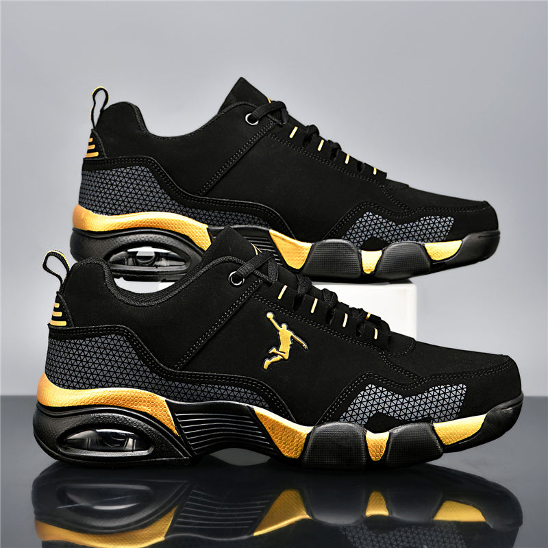 Men'S Casual Sneakers with Cushioning - Comfortable PU Upper, Low-Top Design, Available in Lace-Up And Slip-On Styles, MD Sole Ideal for Year-Round Outdoor Running - Modern Sports Footwear with Fabric Lining