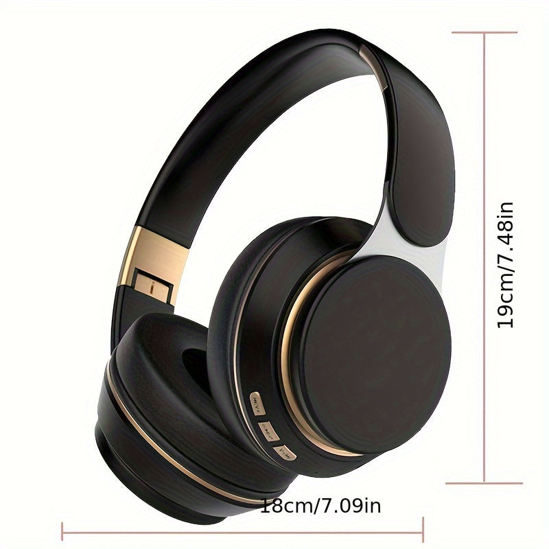 Wireless Over-Ear Headphones With Built-In Mic For PC Tablet Smartphone