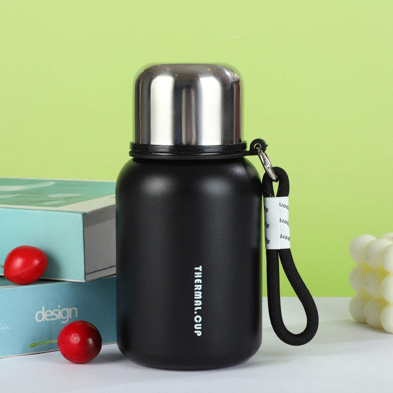 1pc Cute Student Thermos | 316 Stainless Steel, Matte Finish, Ideal for Outdoor Sports, Travel, and Home Use