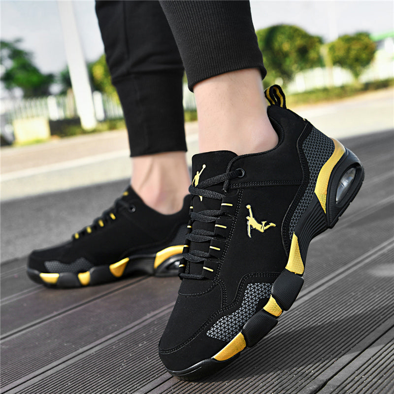 Men'S Casual Sneakers with Cushioning - Comfortable PU Upper, Low-Top Design, Available in Lace-Up And Slip-On Styles, MD Sole Ideal for Year-Round Outdoor Running - Modern Sports Footwear with Fabric Lining