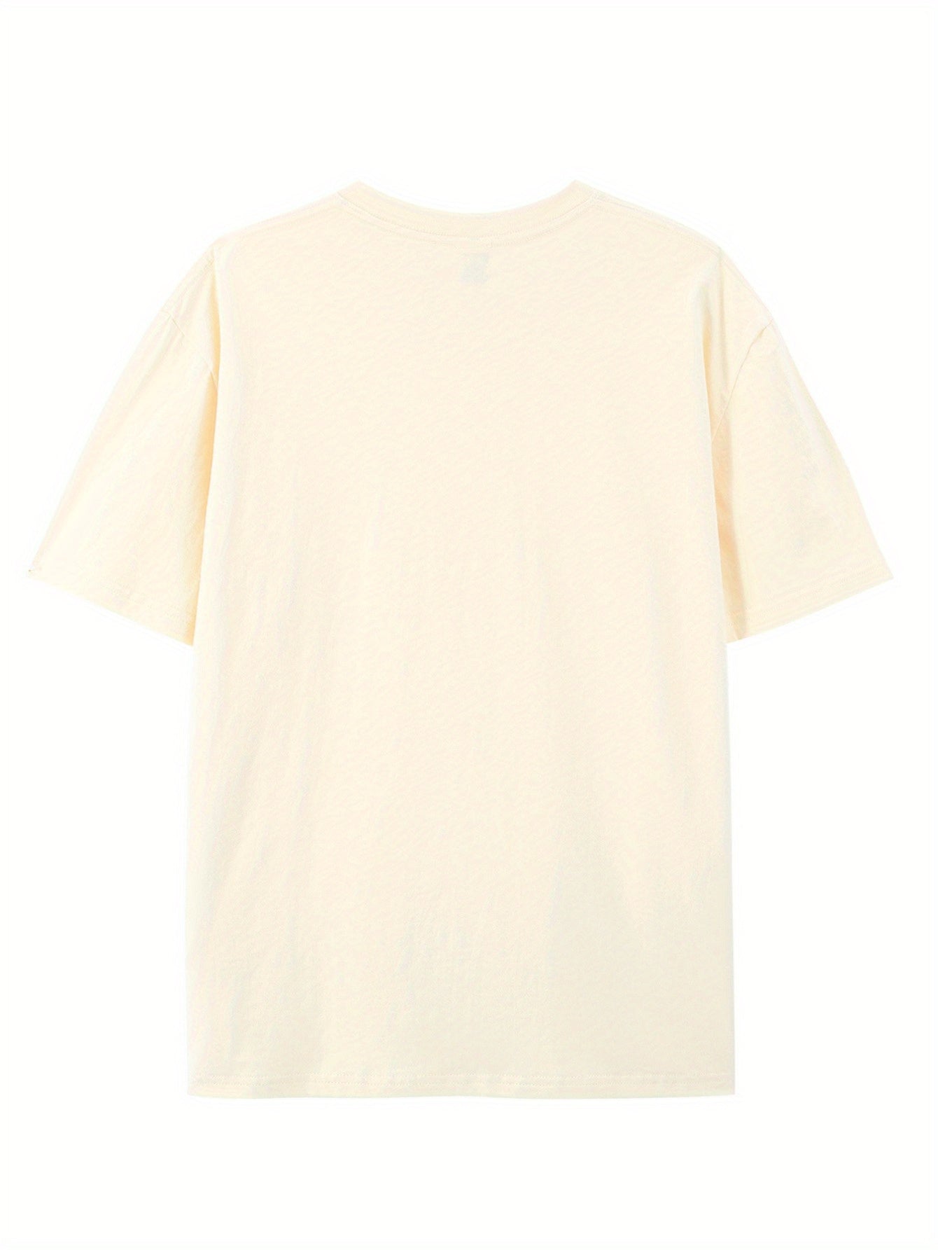 1pc of "Never Give Up" Printed T-Shirt - Men'S Round Neck Short Sleeved Shirt, Casual All Season Knitted Fabric, Slightly Elastic, Breathable And Suitable for Adult Multifunctional Design