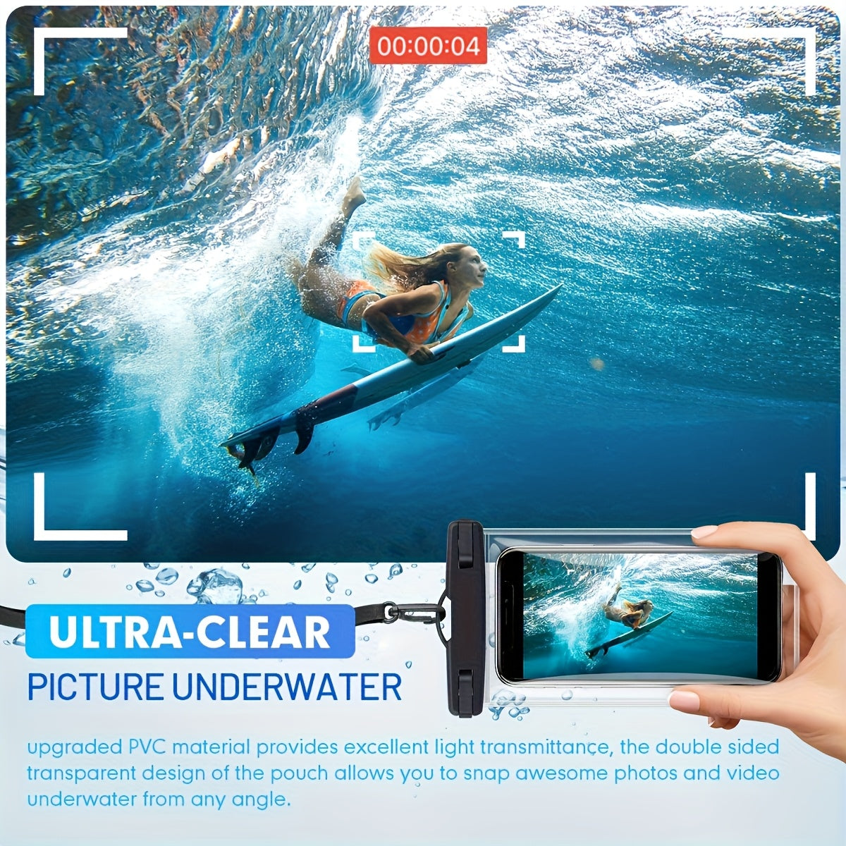 NIVEAYA Beach Belt Bag Pouch For Phone Passport Waterproof