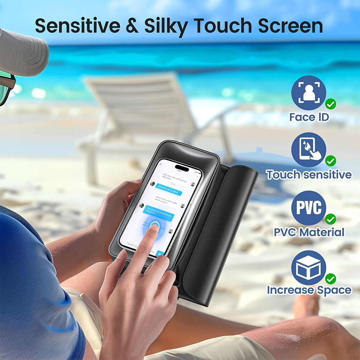 NIVEAYA Beach Belt Bag Pouch For Phone Passport Waterproof