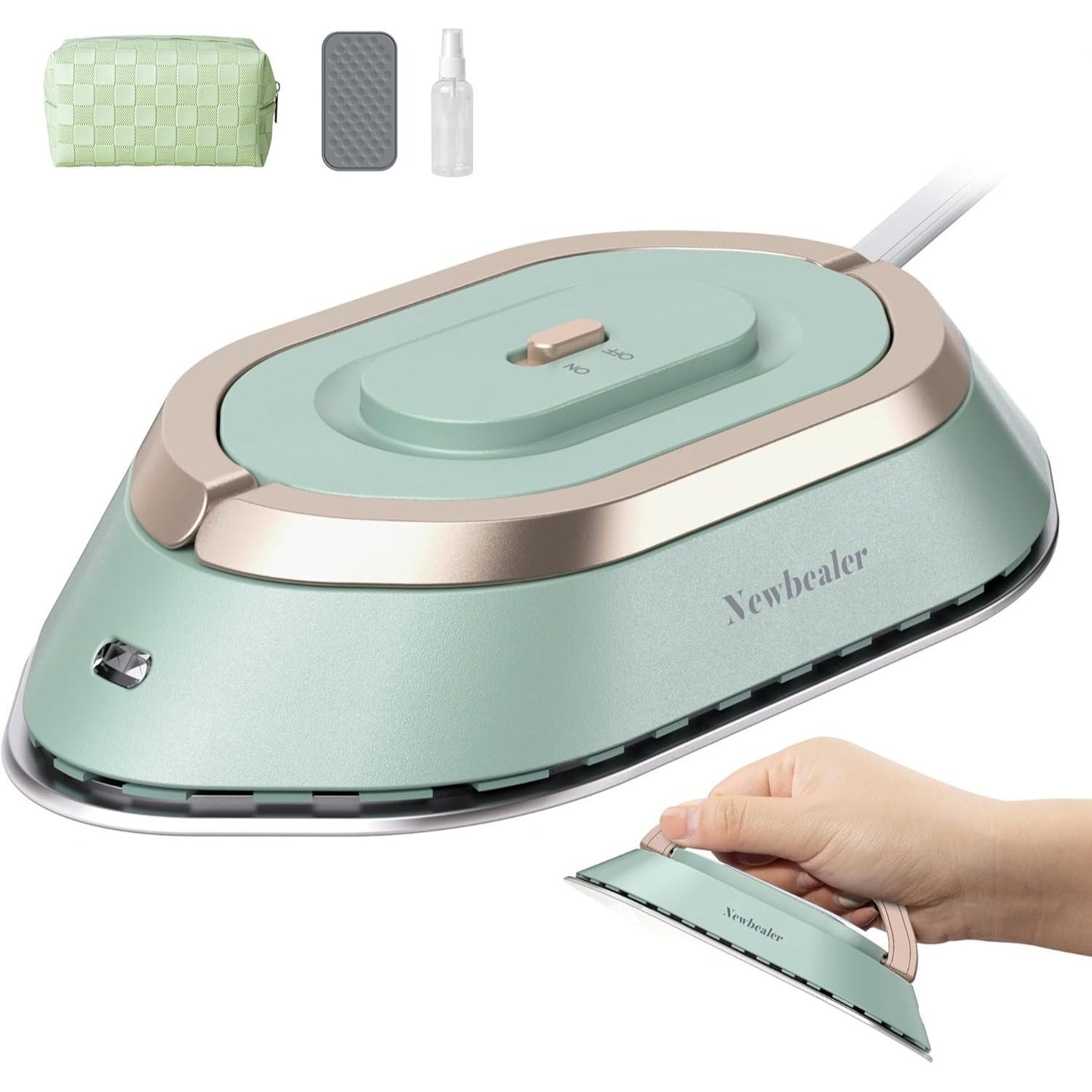 NEWBEALER Dual Voltage Travel Iron 120V 220V With Spray Bottle