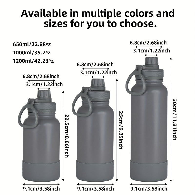 1pc Outdoor Stainless Steel Insulated Space Pot, Large Capacity Dual-purpose Anti Slip Cup Cover for Both Cooling and Heating, Leak Proof and Easy to Carry, Suitable for Gym, Outdoor, Office, and Travel. Stainless Steel Vacuu